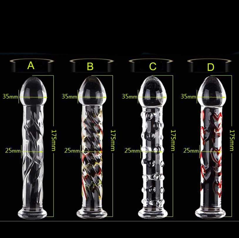 Crystal or glass liquid filled dildos